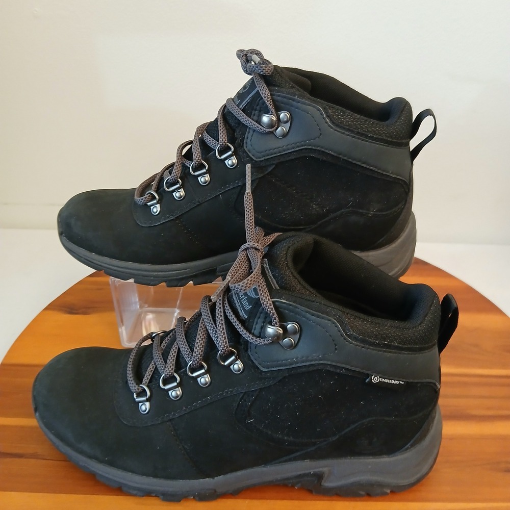 Timberland Mt. Maddsen Boots Womens 8 Black Hiking Waterproof Outdoors A25N7